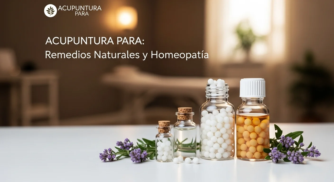 Remedios homeopáticos de Acupuntura Para en frascos con glóbulos y diluciones