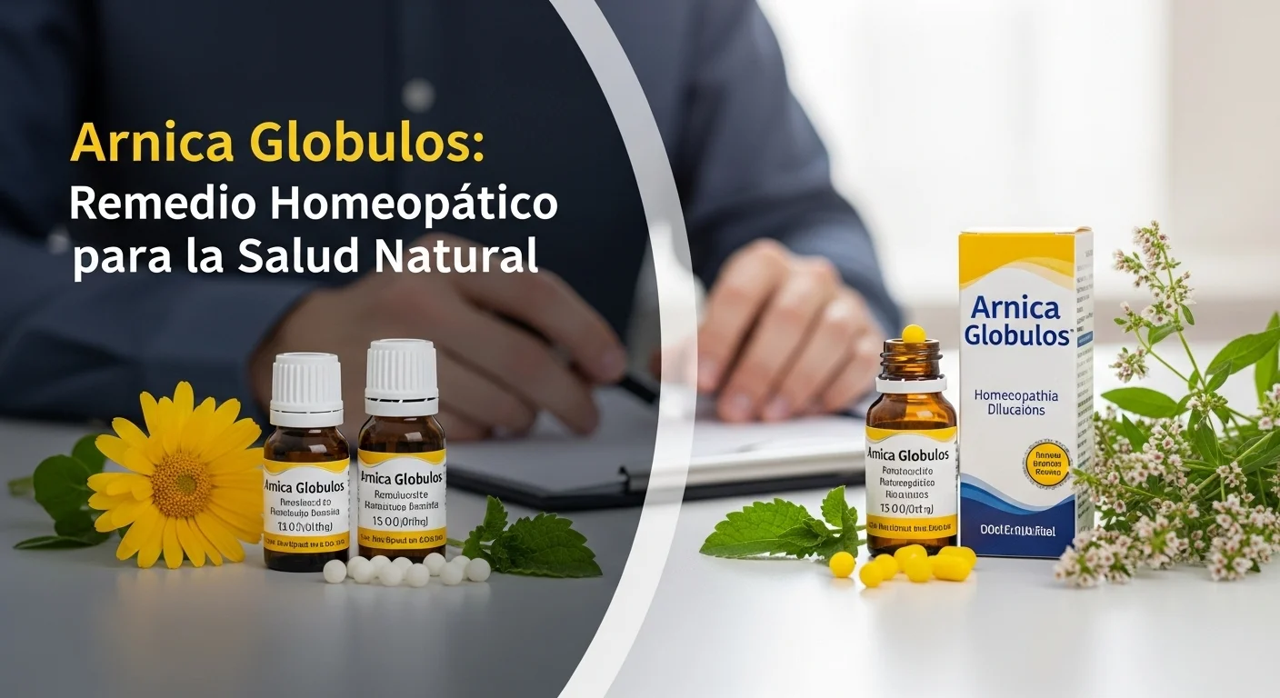 Remedios homeopáticos de Arnica Globulos en frascos con glóbulos y diluciones