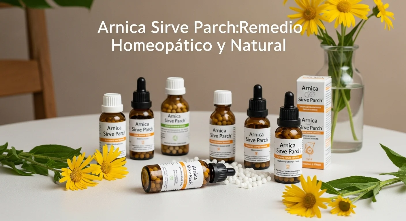 Remedios homeopáticos de Arnica Sirve Parch en frascos con glóbulos y diluciones
