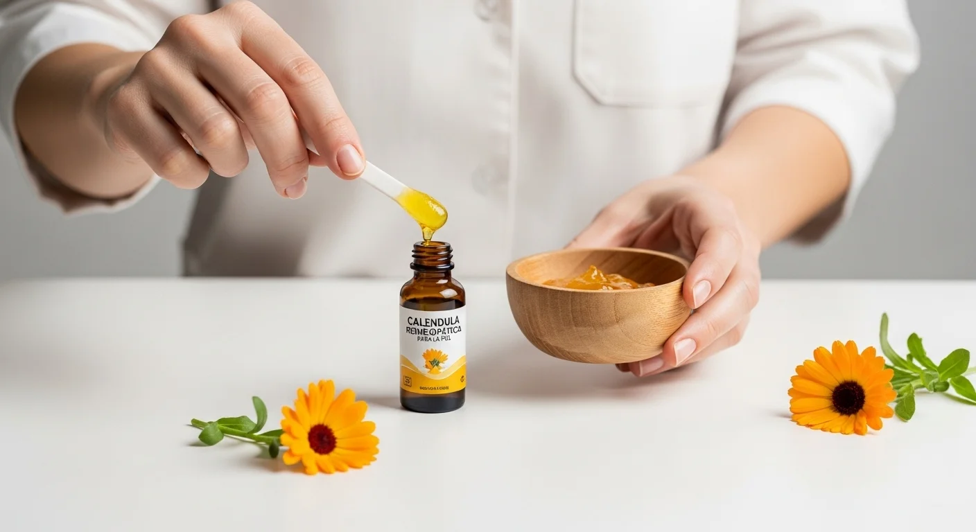 Preparación y uso de Calendula Gel en tratamientos homeopáticos naturales