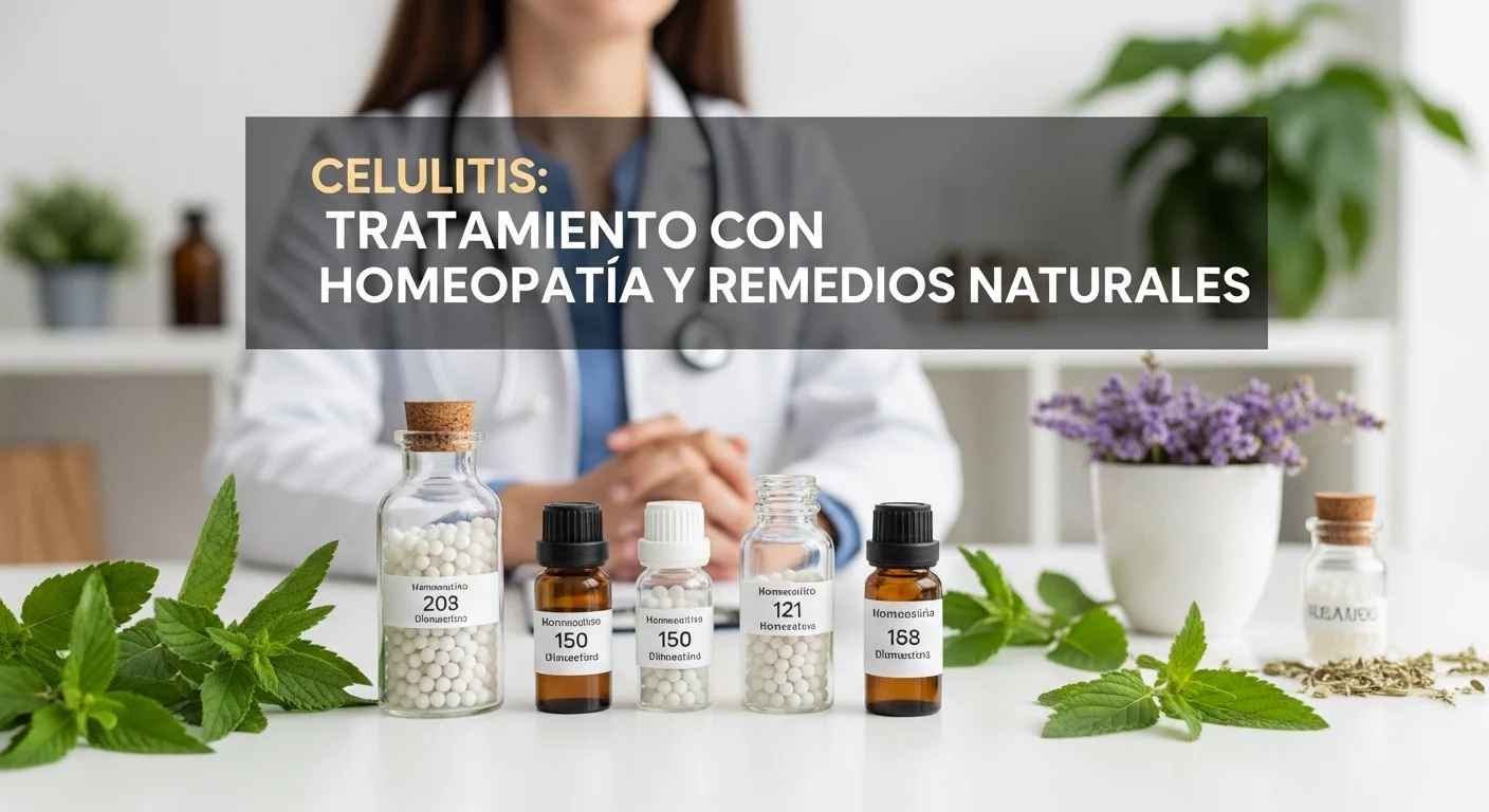 Remedios homeopáticos de Celulitis en frascos con glóbulos y diluciones