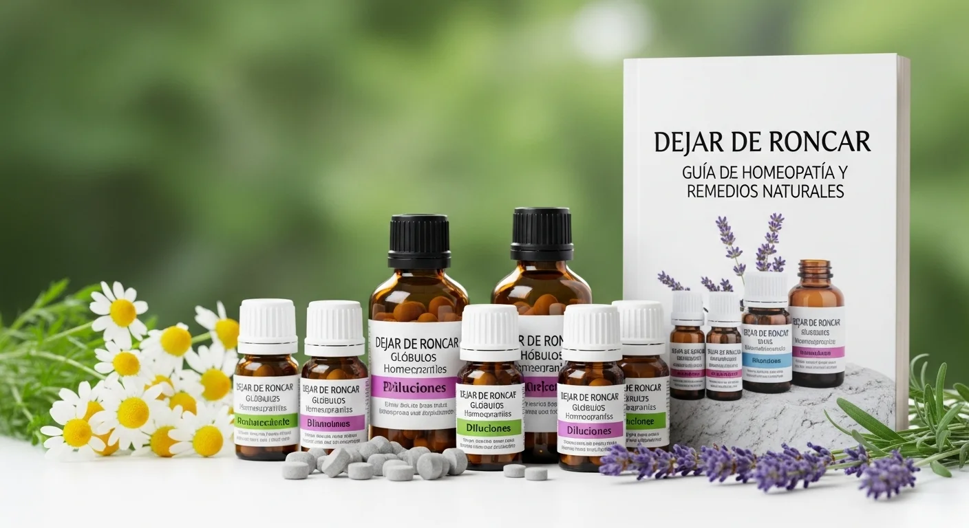 Remedios homeopáticos de Dejar De Roncar en frascos con glóbulos y diluciones