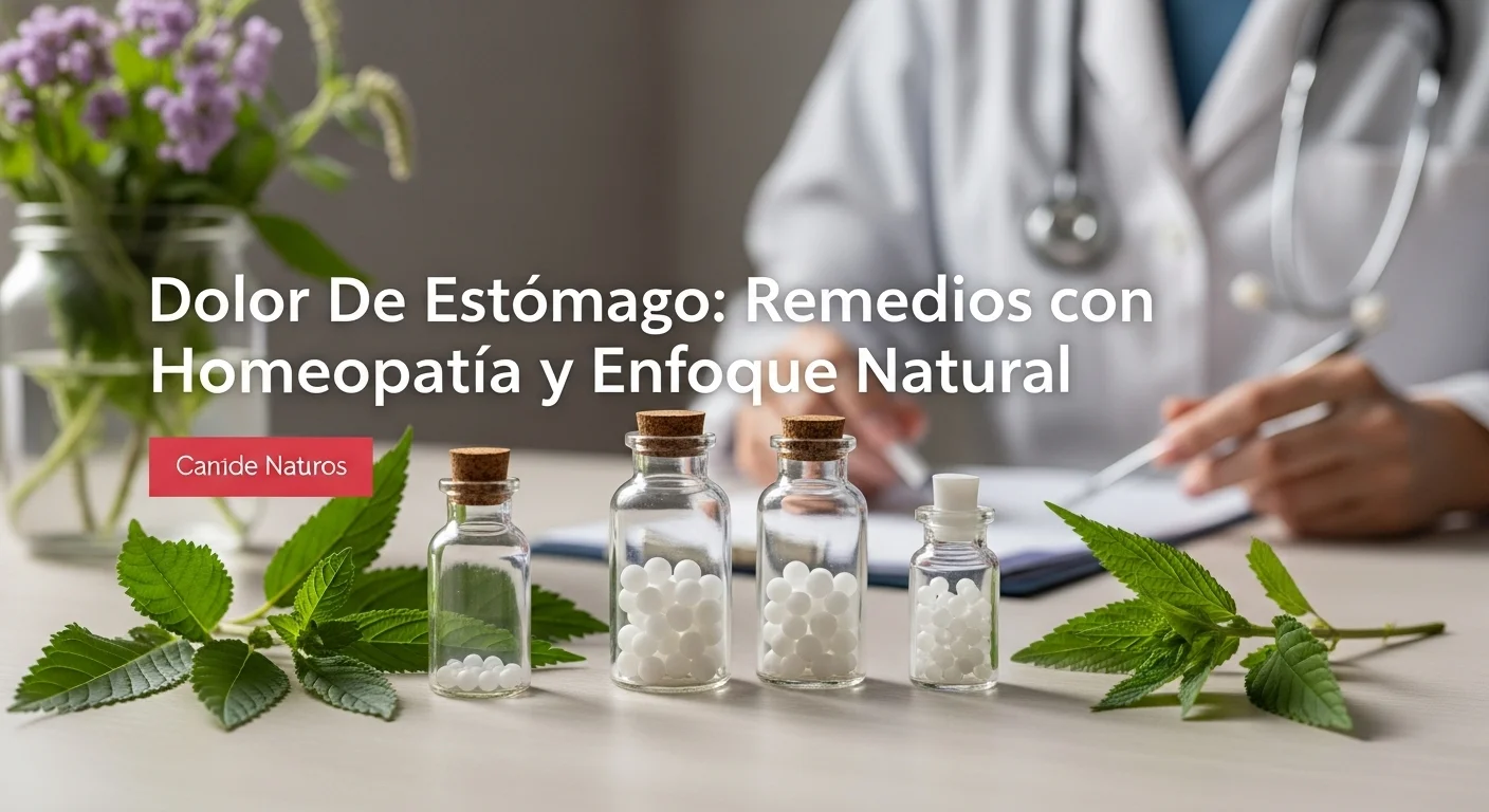 Remedios homeopáticos para Dolor De Estómago en frascos con glóbulos y diluciones
