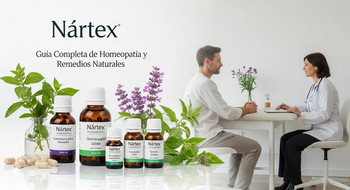 Remedios homeopáticos de Nártex en frascos con glóbulos y diluciones