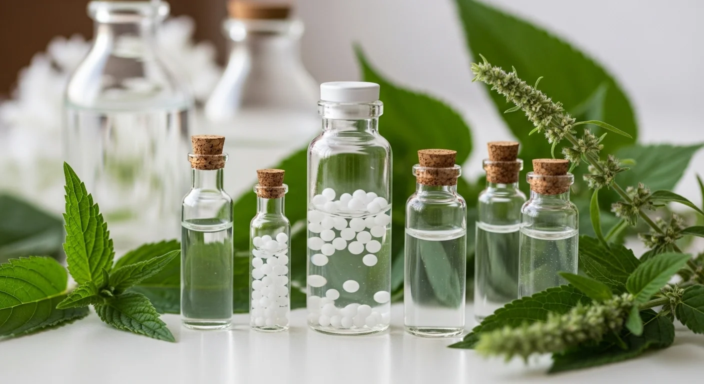 Remedios homeopáticos de Oxido De Zinc en frascos con glóbulos y diluciones