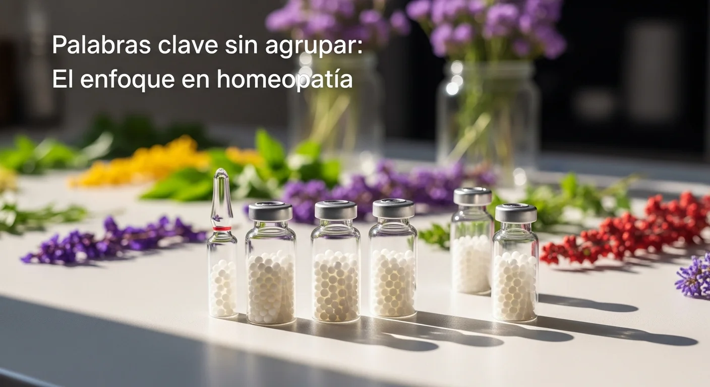 Remedios homeopáticos de Palabras clave sin agrupar en frascos con glóbulos y diluciones