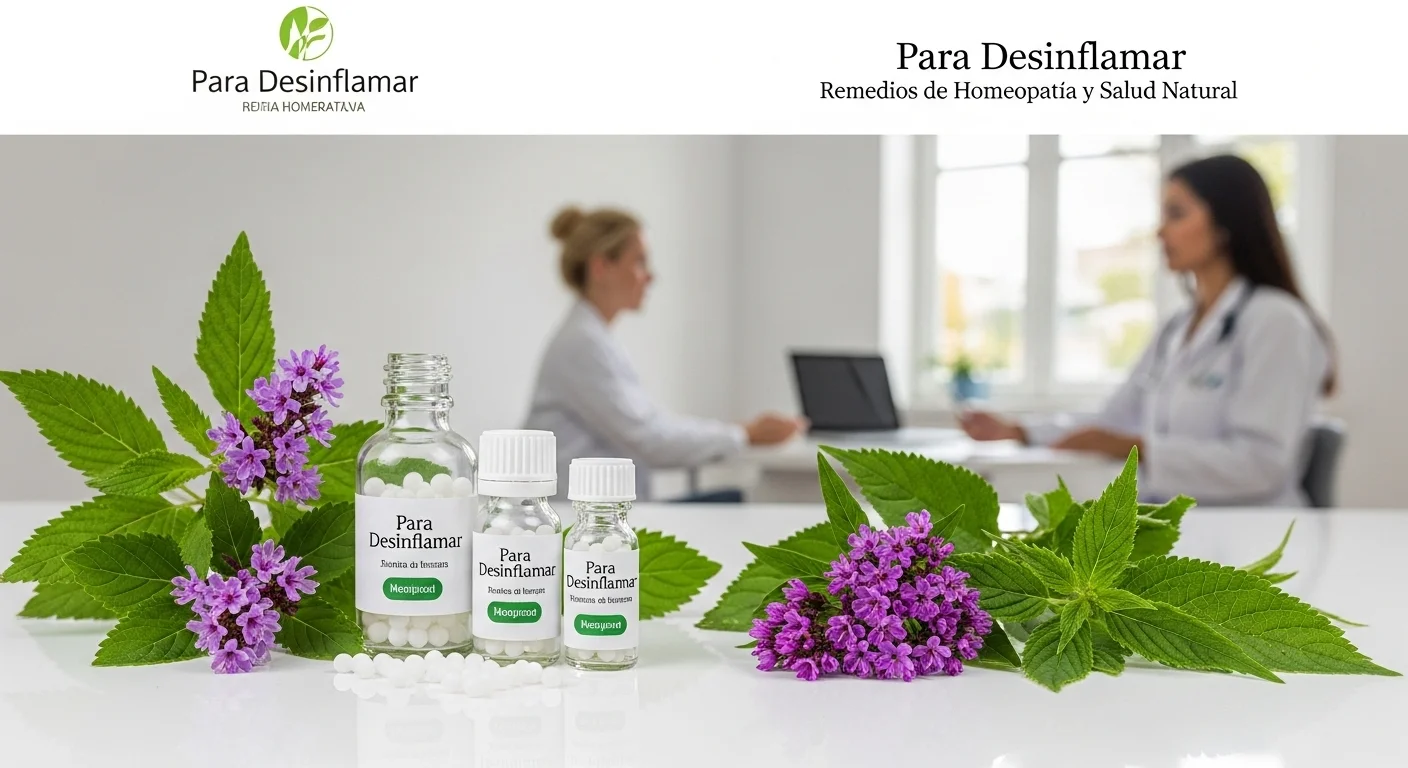 Remedios homeopáticos de Para Desinflamar en frascos con glóbulos y diluciones
