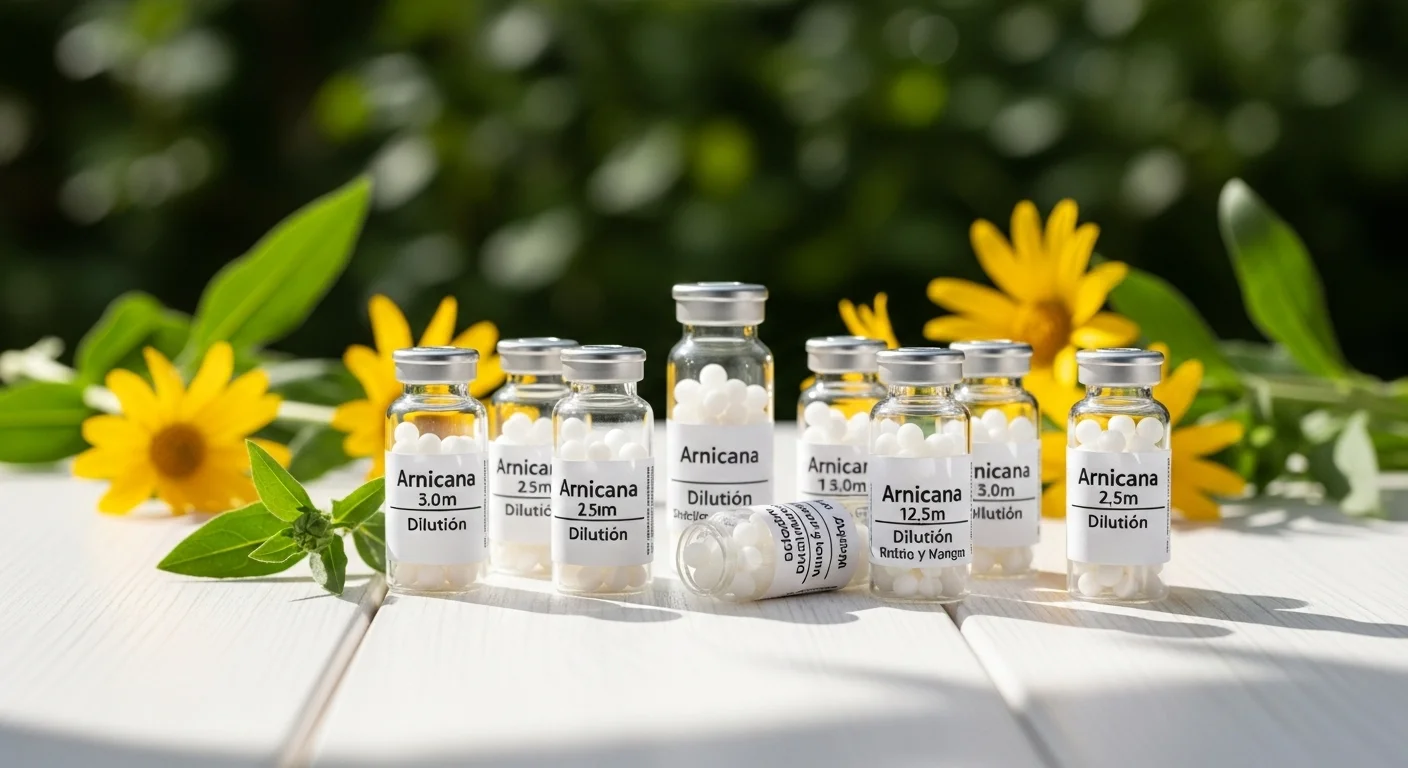 Remedios homeopáticos de Para Hematomas en frascos con glóbulos y diluciones