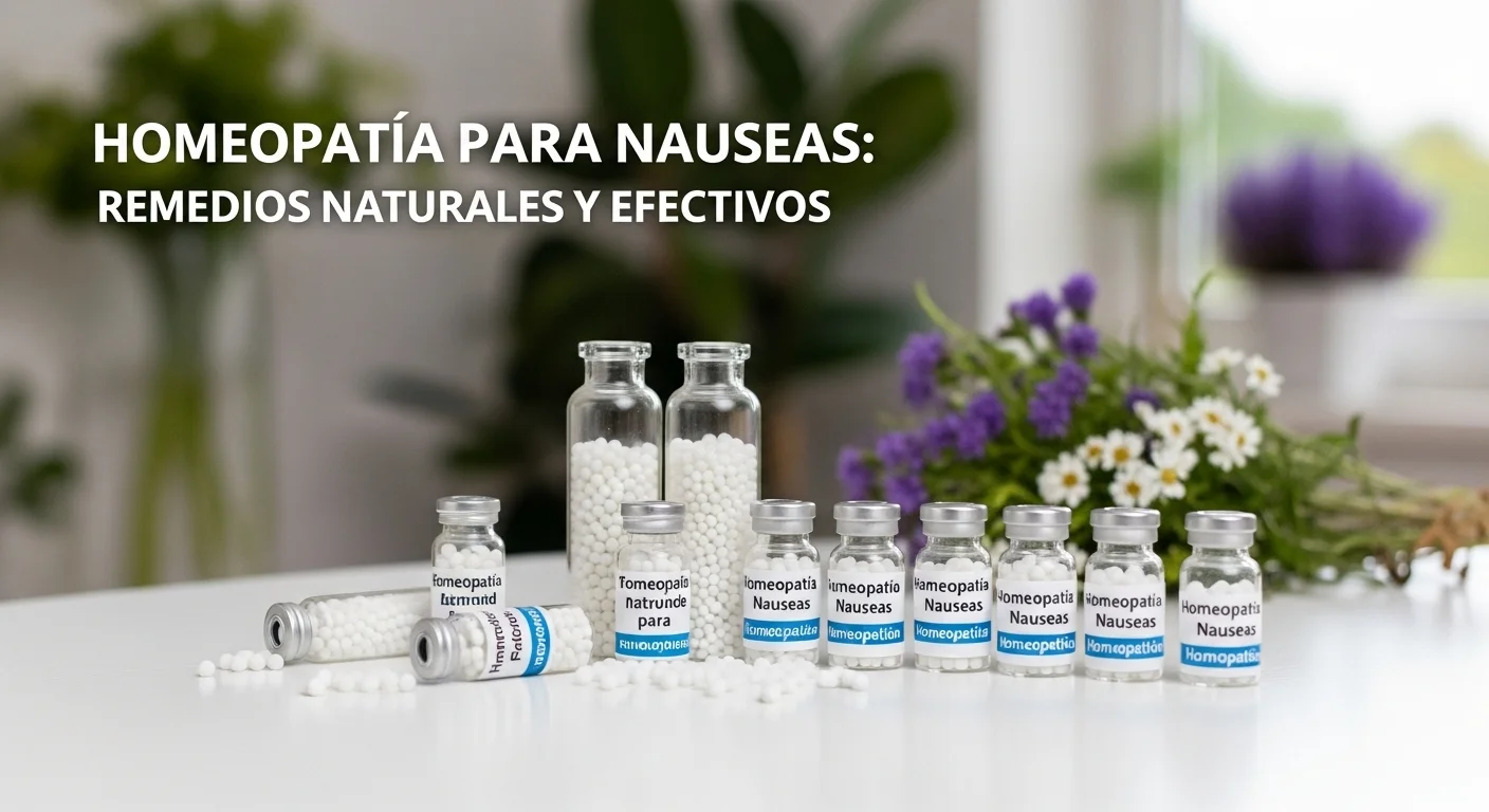 Remedios homeopáticos de Para Nauseas en frascos con glóbulos y diluciones