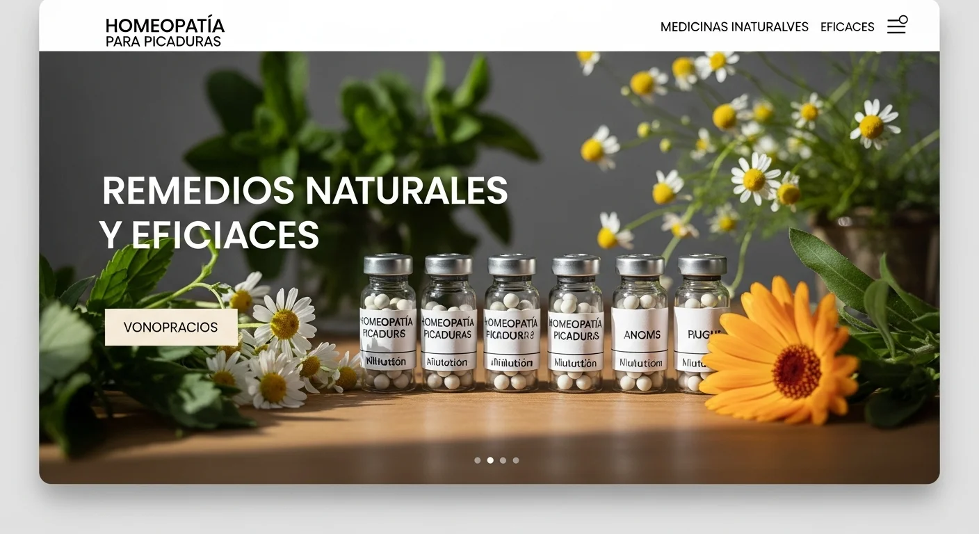 Remedios homeopáticos de Para Picaduras en frascos con glóbulos y diluciones