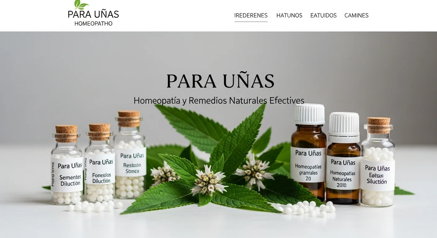 Remedios homeopáticos de Para Uñas en frascos con glóbulos y diluciones