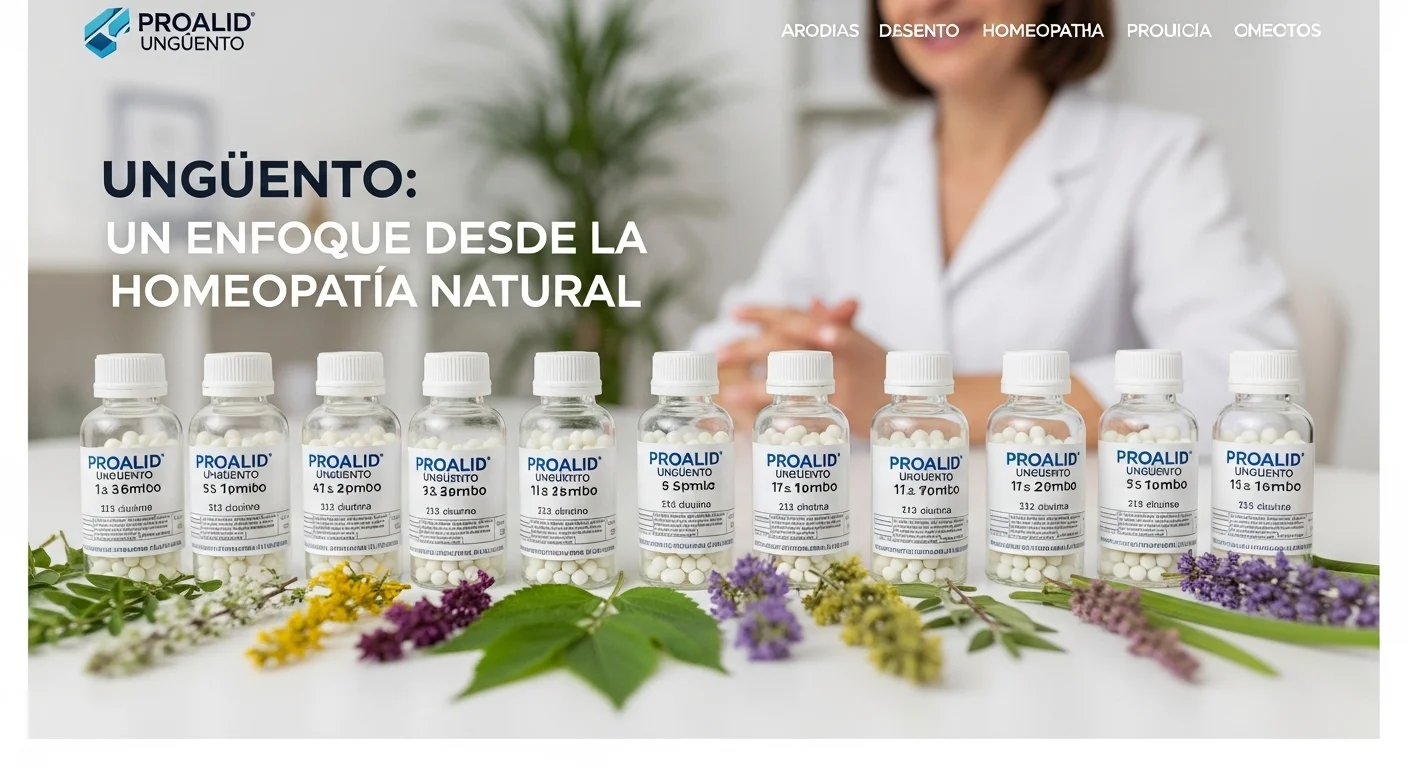 Remedios homeopáticos de Proalid Ungüento en frascos con glóbulos y diluciones