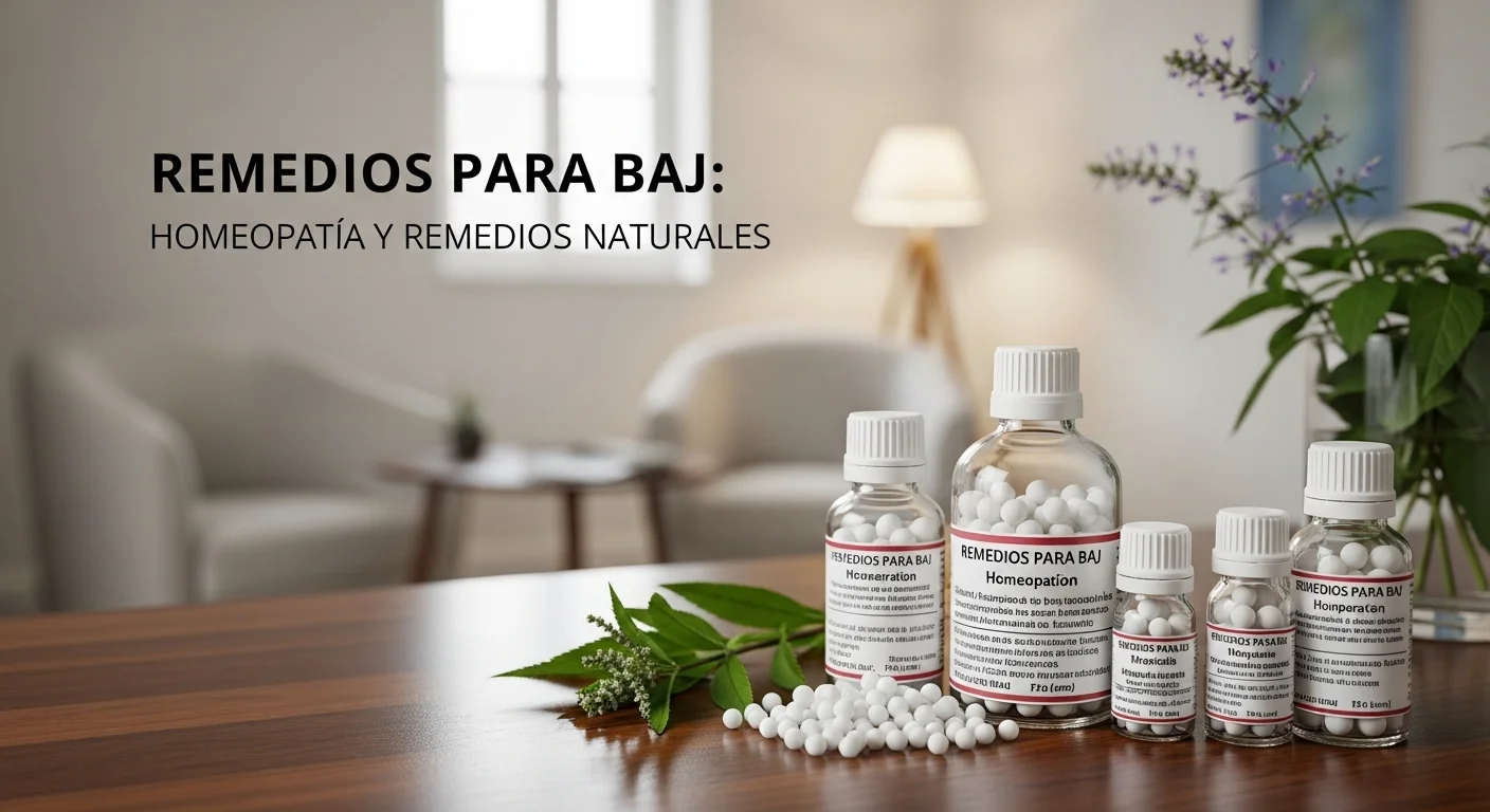 Remedios homeopáticos de Remedios Para Baj en frascos con glóbulos y diluciones