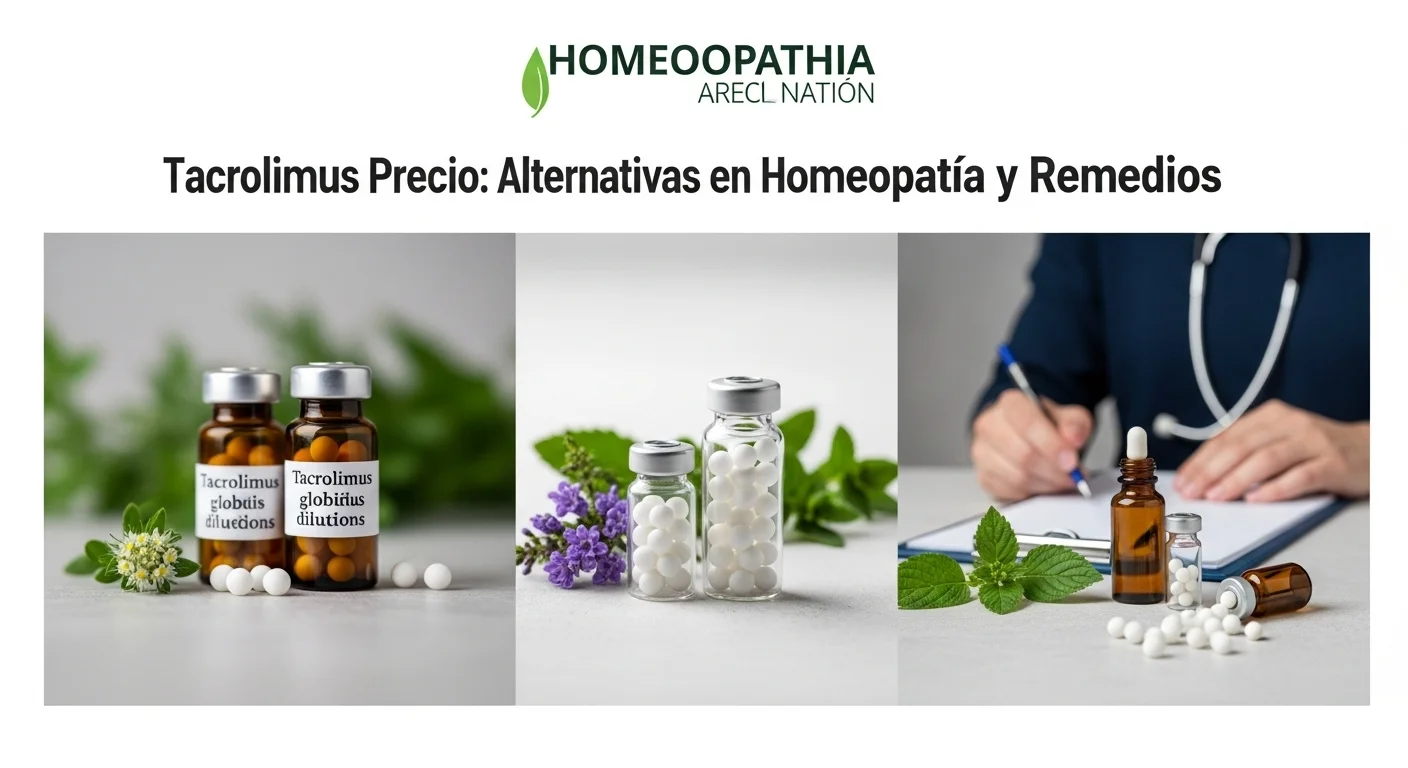Remedios homeopáticos de Tacrolimus Precio en frascos con glóbulos y diluciones
