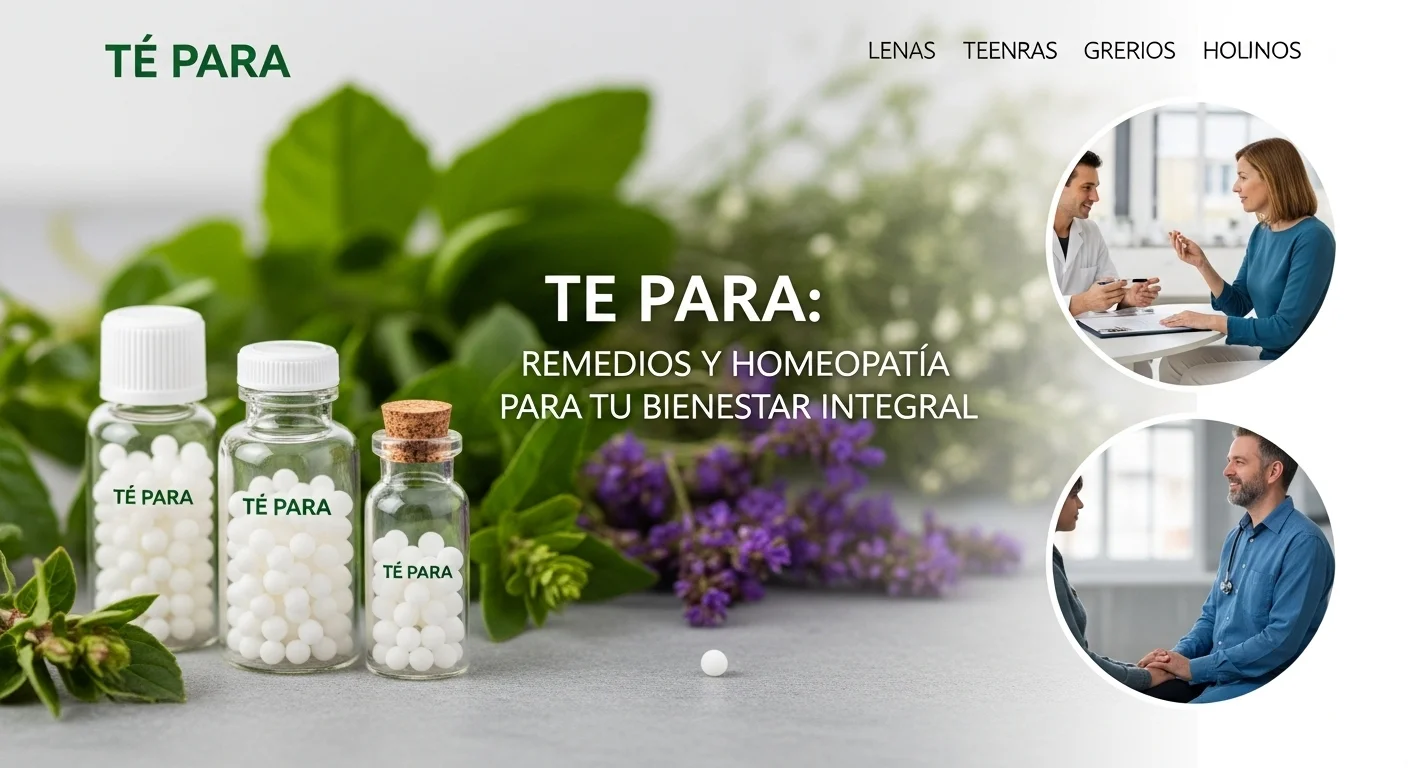 Remedios homeopáticos de Te Para en frascos con glóbulos y diluciones